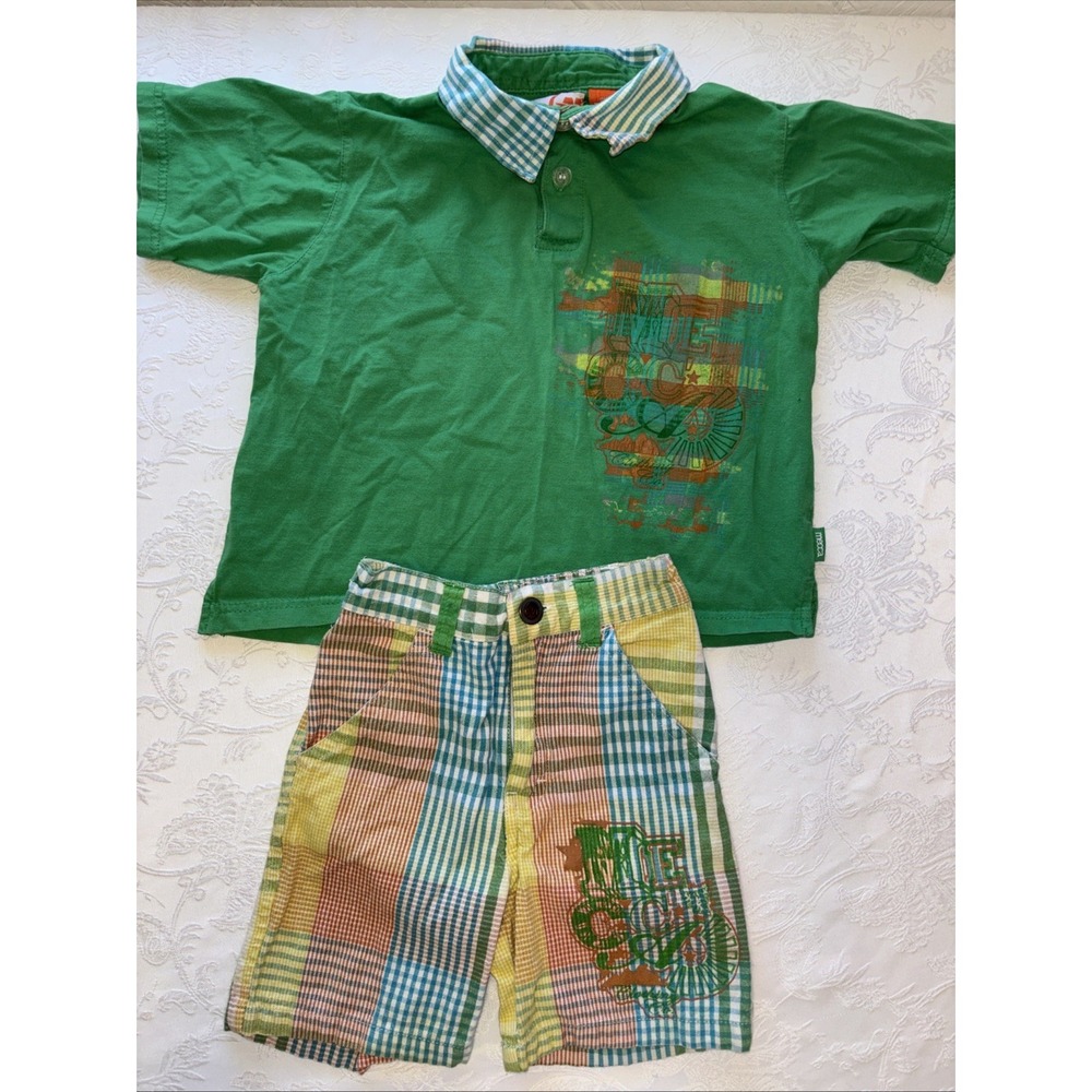 Vintage Mecca Polo And Matching shorts‎ size 3T boys